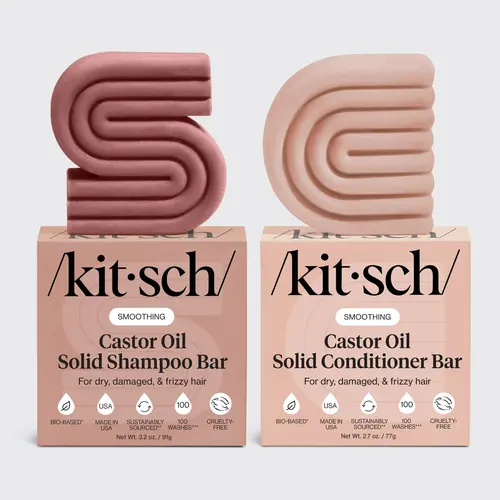 Kitsch Castor Oil Shampoo & Conditioner Bar Combo Pack Haircare Moisture
