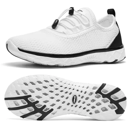 Aleader Men's Aqua Water Shoes, Quick-Drying Slip-on Mesh Sneakers, Lightweight Non-Slip for Beach and Casual Wear, Outdoor Water Shoes, Beach Swimming Shoes tiktokshopbacktoschool,back to school,back to school haul