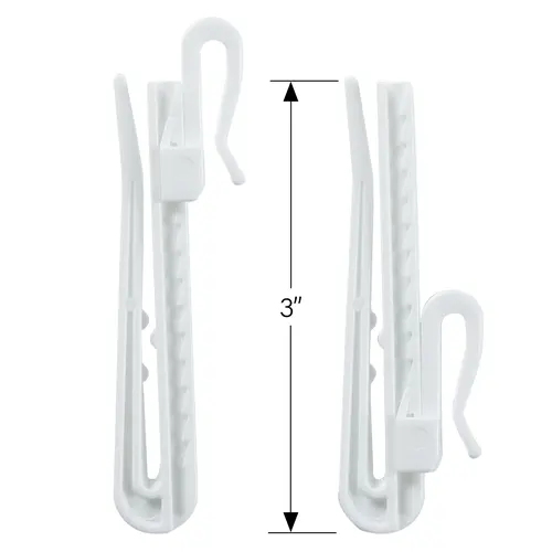 TWOPAGES Adjustable Curtain Hooks - Classic Plastic Pin Hooks for Pleated Panels, Eyelet Window Treatments, Curtain Holders (Pack of 32), Summerwins Deals,back to school,dorm essentials,home decor,home essentials