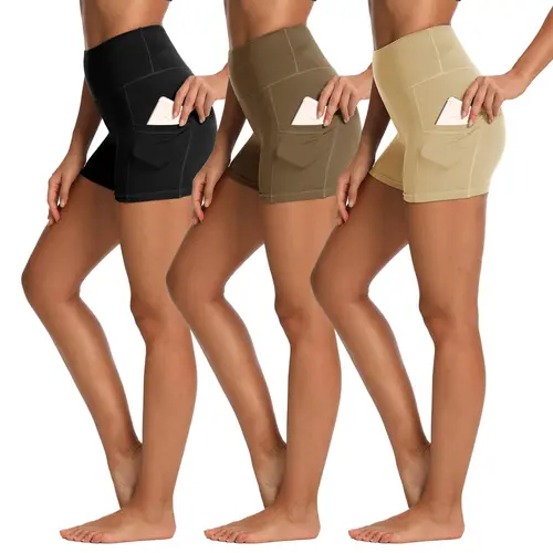 SHOWITTY Outlets Women's 3 Pack Biker Shorts - 5" Plus Size Super Soft High Waist Black Spandex Shorts for Yoga Running & Travel #SummerWins#DealsForYouDays