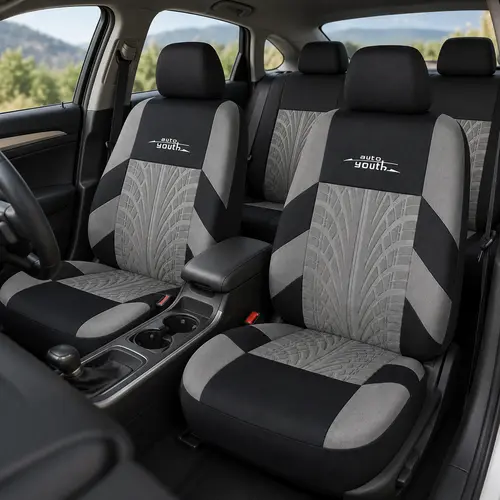【Smart Deals for Drivers】Car Seat Covers Full Set Front Split Rear Bench For Car Universal Cloth SUV Sedan Van Automotive Interior Covers Airbag Compatible