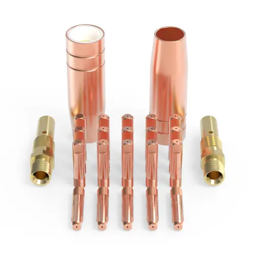 YESWELDER MIG Welding Gun Consumables Accessories Set - Compatible with Most YESWELDER MIG Welders, Lincoln Magnum 100L & Tweco Mini/#1 Torch, Includes .023"/.030"/.035" Tips, Nozzles & Diffusers