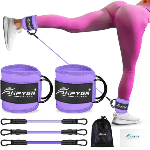 HPYGN Ankle Resistance Bands with Cuffs - Glutes Workout Equipment for Leg, Butt, Hip Kickback Training - Women's Valentine's Day Gift Option by Summerwins