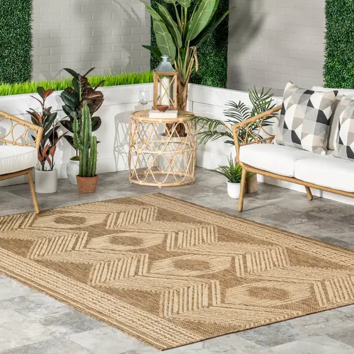 Nuloom Ranya Tribal Indoor-Outdoor Area Rug, Living Room Rug, Patio-Ready Decorative Floor Covering, Living Room Rugs, Patio‑Ready Rug