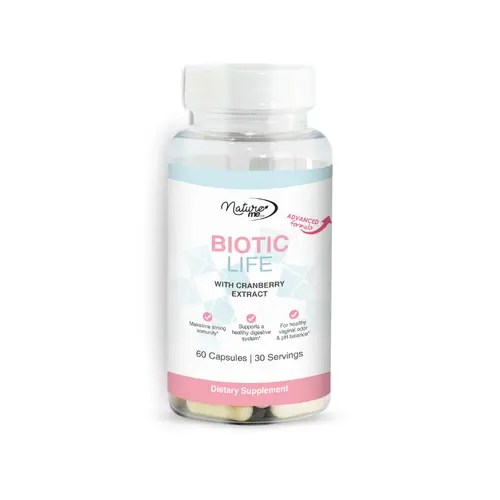 Biotic Life Advanced Formula Probiotic Capsules - Daily Dietary Supplement with Lactobacillus Probiotic Blend, Cranberry, Gut Support, Body Health, Lactose Digestion Aid, Alleviates Diarrhea and Constipation