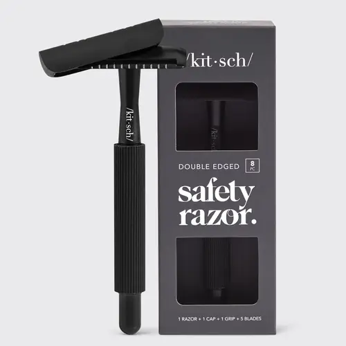 Black Double-Edged Safety Razor - Stainless Steel