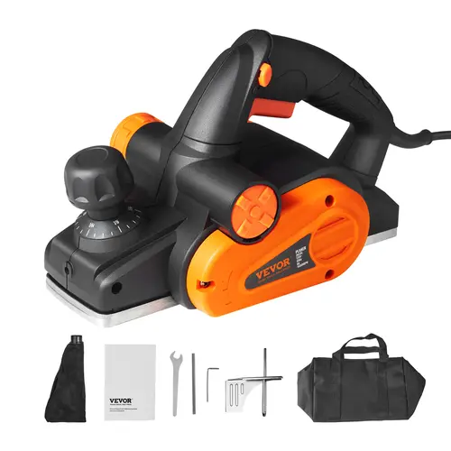 【toolupgrade】VEVOR Electric Hand Planer 3-1/4" width Corded Electric Hand Planer16500 RPM High-Speed Powerful Electric Handheld Planers for WoodworkingWood Chamfer DIYSmooth Finish Carpentry ToolFCC-SDoC