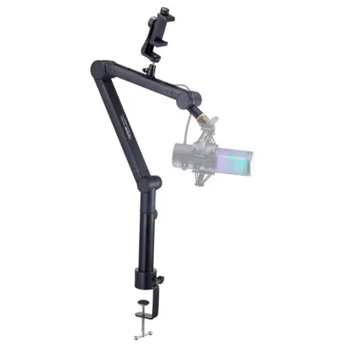VEVOR Microphone Boom Arm Studio Equipment, Adjustable Mic Stand with Cable Management, Desk Mount Clamp, Detachable Extension Rod, 3/8"-to-5/8" Adapter Accessories for Recording Streaming Gaming (Blue Yeti, SM7B)