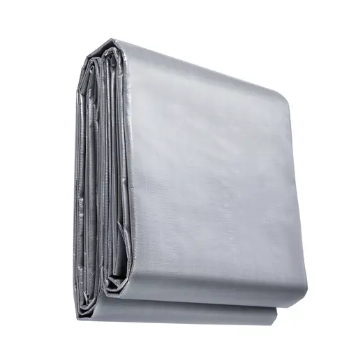 【Summerfinds】Tuspuzz Extra Large 10 Mil Heavy-Duty Thick Lightweight Waterproof Plastic Poly Tarp Cover, 20'x30' with Reinforced Metal Grommets (Silver/Brown), All-Weather UV/Tear Resistant for Camping, Picnicking