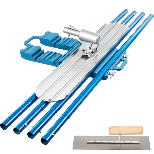 【Summerfinds】VEVOR Bull Float Magnesium Concrete Float 48 x 8\" Round End Concrete Float Tool Cement Tool Bull Concrete Kit Bull Float with 4 Float Handle Bull Float Bracket Concrete Tools Finishing Bull Float,father'sdaygifts