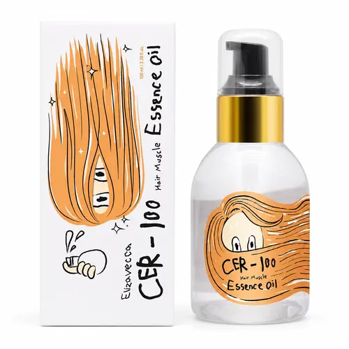 ELIZAVECCA CER-100 Lightweight Hair Essence Oil, 100ml – Smooth Leave-In Treatment Conditioner for Dry Hair Nourishing Sunflower