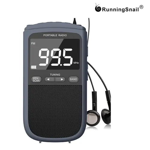 AM/FM NOAA Portable Weather Radio with 900mAh Rechargeable Battery, LCD Display, Earphone Jack & Digital Clock for Elderly Home Use & Gift for Parents,back to school,back to school haul