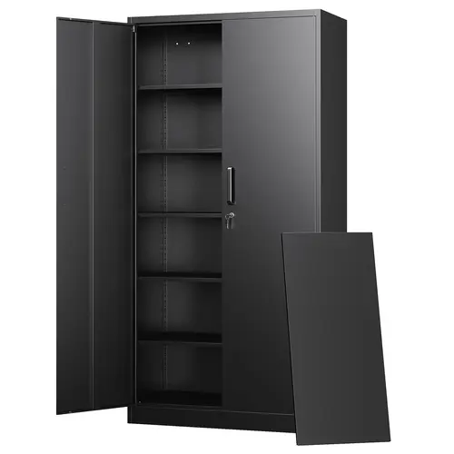 Letaya 72" Tall Metal Storage Cabinet with Lock Door and 5 Shelves, Steel Garage Tool Cabinet for Home Office Utility Room 72" H X 36" W X18 D,mothersdaygift, Organizer Cabinet, Storage Organization dorm essentials,home decor Homemakeover