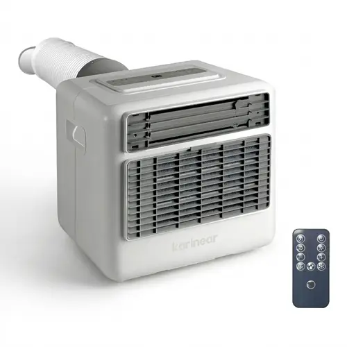 Karinear Portable Air Conditioner Cooler, 3300BTU (5000 BTU ASHRAE), Fast Cooling to 60°F, 3 Cooling Modes, 24-Hour Timer, Durable for Camping, RV, Ac Cooling Fan, Mobile Ac Unit