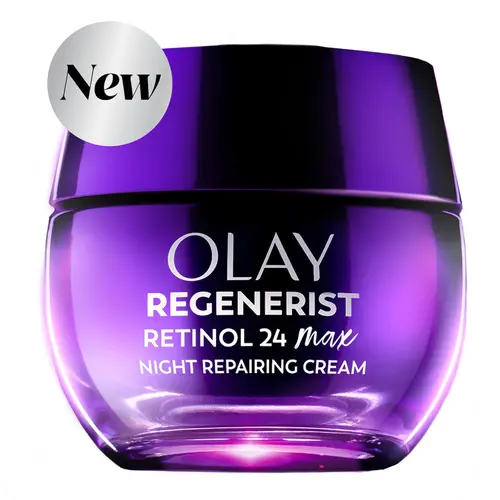 OLAY Regenerist Retinol 24 MAX Night Cream, Retinol for Face Intensive Moisturizer, Hydrating Formula for Normal Skin, Hydrate, 20% More Retinol