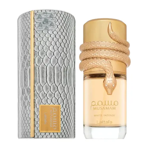 Lattafa Musamam White Intense Eau de Parfum 3.4 fl oz - Exotic Arabic Perfume with Citrus Woody Fragrance & Earthy Woody Notes