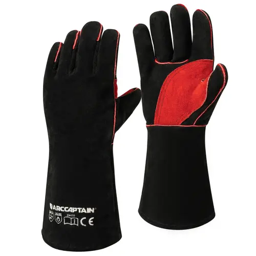 ARCCAPTAIN Cowhide Heavy Duty Work Gloves, 16-in Thermal Long Sleeve Heat/Fire Resistant Gloves for Stick, MIG Welding & Forge Use, Heavy Duty Gloves, Gloves For Work