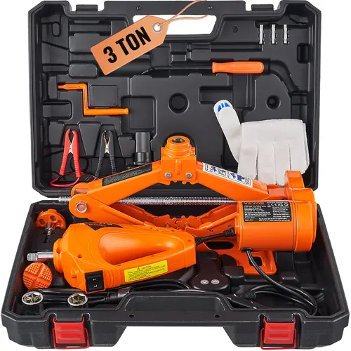 【Summerfinds】VEVOR Electric Scissor Jack 3 Tons /6600 lbs Car Jack with Electric Impact Wrench12V Car Jack with Double Saddles with Remote ControlPortable Car Jack Lifting for SedanSUVTruck Tire Change,car accessories