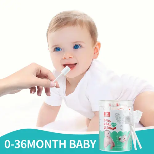 48pcs/96 Pcs /144pcs of Disposable Infant Toothbrushes - Baby Oral Care Tools, Single-Use Gauze Gum Cleaning Sticks, Tongue Clean Tool for 0-36 Month Infants, Maintains Oral Health