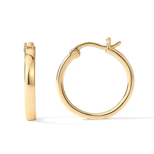 PAVOI 14K Gold Plated 925 Sterling Silver Post Lightweight Hoops | 20mm - 30mm Earring | Gold Hoop Earrings for Women