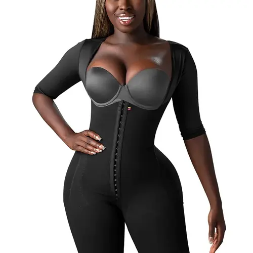 SNATCHED BODY  Stage 1 Faja Colombiana with Sleeves and Open Bust for Post-Surgery Recovery - Compression, Shapewear