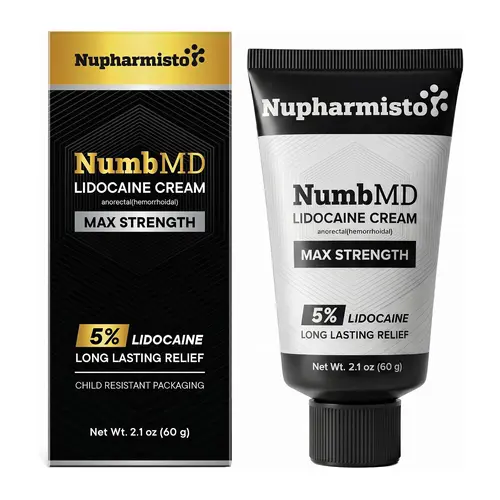 Nupharmisto Tattoo Numbing Cream: Maximum Strength Lidocaine & Menthol for Long-Lasting Pain Relief During Tattoos, Piercings, and Waxing for All Skin