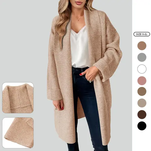 Imily Bela Womens Long Cardigan Sweaters Chunky Open Front Oversized Slouchy Knit Fall Trendy Coatigan Jackets