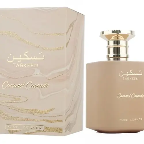 Paris Corner Taskeen Caramel Cascade Unisex EDP, 3.4oz(100ml) Single Item - Evening Wear EDP with Sweet Floral Accords, Woody Undertones, Vanilla, Blueberry, Scent Profile, Perfumes for Women