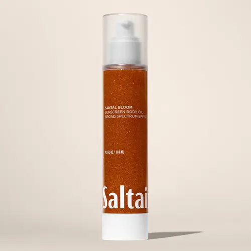 Saltair Santal Bloom Sunscreen Body Oil SPF 50 - Lightweight Gel Texture with Kukui Oil & Vitamin C – Glowing Broad Spectrum SPF 50 PA++++ - 4 fl oz