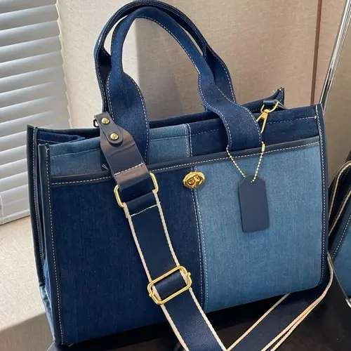 Fashionable Patchwork Tote Bag, Contrast Color Stitching Crossbody Bag, Large Capacity Shoulder Bag for Women, Trendy All-match Bag for Daily Use, Fashionable Casual Bag