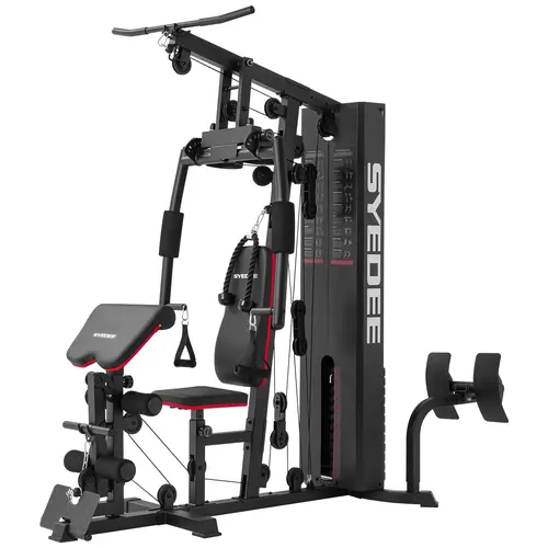 [4 packages shipping] Home Gym, Multifunctional Home Gym Equipment, Home Gym Station with 150LBS Weight Stack, Exercise Equipment for Full Body Strength Training Lat Pulldown Machine