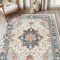 【Back to School】BESTSWEETIE Machine Washable Rugs for Living Room, Boho Rugs Area Rug Runner Rug Carpet Non-slip Large Area Rugs for Bedroom Indoor Floor Mat,summerwins