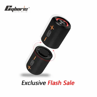 CYBORIS 2-in-1 Wireless Portable Bluetooth Speaker - 20W Stereo Bass Audio, IPX6 Waterproof, Bluetooth 5.3, Home Theater Surround Sound, Modern Style, Charging Button for Music Lovers (Birthday SummerVibes Boombox)