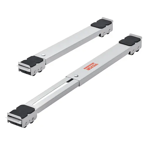 【toolupgrade】VEVOR Carbon Steel Universal Appliance Rollers Furniture Mover, 660 lbs Load, 17.5-27.6 in Fit 27.6" Reach Extend Mobile Base, 16 Large Polypropylene Wheels, Locks to Stop, for Washing Machines, Refrigerators, Furniture Moving Wheel, 1.5" Of