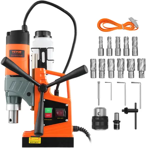 【summerfinds】VEVOR Magnetic Drill, Various specifications, 1450W Boring Diameter, Portable Electric Mag Drill Press, with Variable Speed, Drilling Machine for any Surface Home Improvement Industry Railway,father'sdaygifts