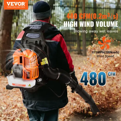 【toolupgrade】VEVOR Gas Powered Portable Leaf Blower - Strong High-Speed 2-Cycle Blower with Fuel Tank, Tool Bag, Various Specifications for Lawn Care, Leaf Cleaning