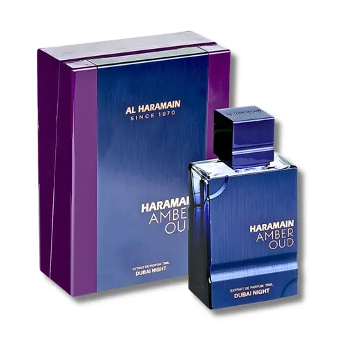 AL HARAMAIN Amber Oud Dubai Night Extrait de Parfum - Aromatic Luxurious Evening Scent, Urbane Liquid Unisex Fragrance with Dubai Night Vibe, Long-Lasting Spray with Amber, Oud & Rose Notes, 2.53 oz/75ml for Adults