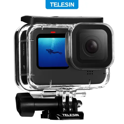 【Camera Not Included】TELESIN Waterproof Dive Case for GoPro Hero 13/12/11/10/9 – Underwater Housing, Supports 45M/148FT Diving, Scuba Snorkeling Case with Bracket Screw – Ideal for Underwater Photography, Scuba, Snorkeling, Marine Sports