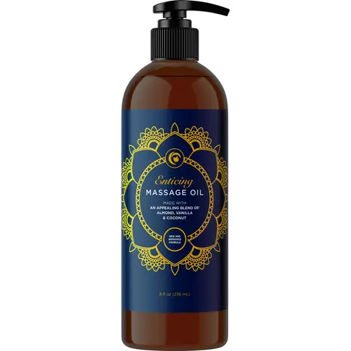 Maple Holistics Enticing Massage Oil - Seductively Sweet Vanilla Body Oil for Date Night & Self-Care | Non-Greasy Jojoba & Almond Oil for Smooth Glowy Skin | Nourishing Vanilla Aromatherapy for Couples & Home Spa
