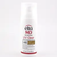 ELTA MD Tinted Facial Sunscreen, UV Broad Spectrum SPF46, Airless Pump Bottle for Daily Sensitive Skin, 48g Radiant Finish