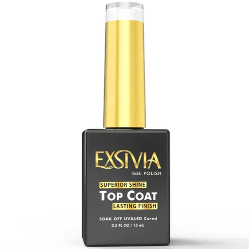 Non Wipe Glossy Gel Top Coat - No Wipe, Chip-Resistant, Easy Soak Off Lamp 15mL Acrylic Gel Gift Nail Art