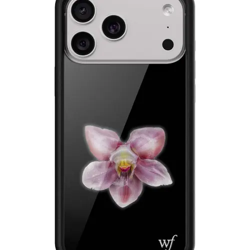 Wildflower Orchid Limited Edition iPhone Case - Durable Polyurethane Shockproof Cover with Cute Accessories, Unique Handmade Floral Design, Personalized Touch, Rubber Layer & Screen Protector for iPhones