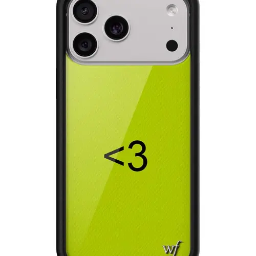 Wildflower Cases x Charlie XCX BRAT Limited Edition Custom iPhone Phone Cover Casing, Durable Cellphone Accessory, Raised Black Bumper, Lime Green Cute Aesthetic Safety Case, Women's Owned Small Business Gift for Her