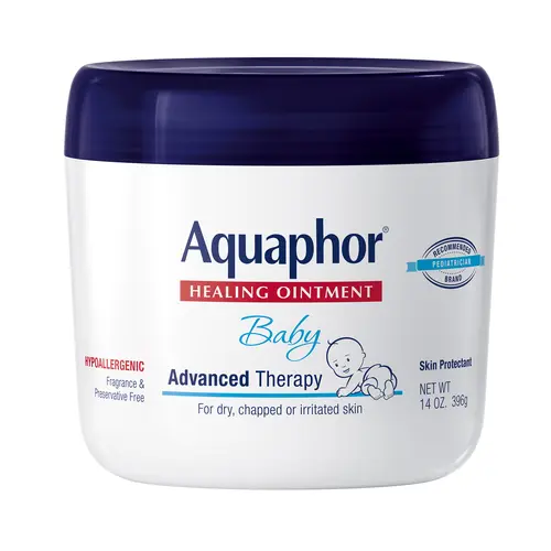 Aquaphor Baby Healing Ointment Advanced Therapy Skin Protectant for Dry & Diaper Rash 14 Oz Jar Hydrating Natural Formula