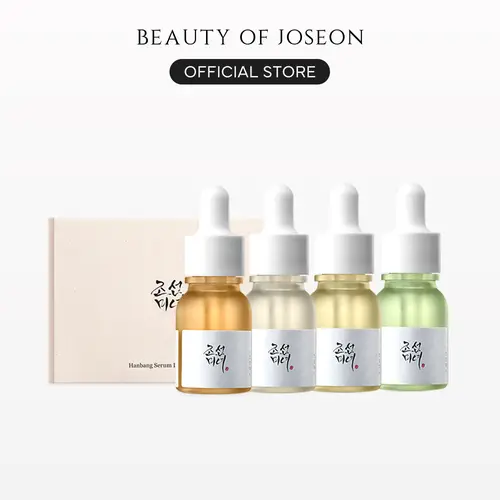 [Beauty of Joseon Official] Hanbang Serum Discovery Kit (Calming Serum + Glow Deep Serum + Glow Serum + Revive Serum) | Travel Size Herbal Korean Skincare, Gift Set, Soothing, Brightening Pigmentation, Nourishing Moisture, Propolis Repair