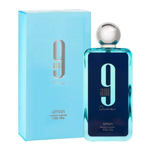 AFNAN 9AM Dive Unisex Eau De Parfum, 3.4 oz Aquatic Fragrances for Daily Wear with Freshness & Long-Lasting Scent