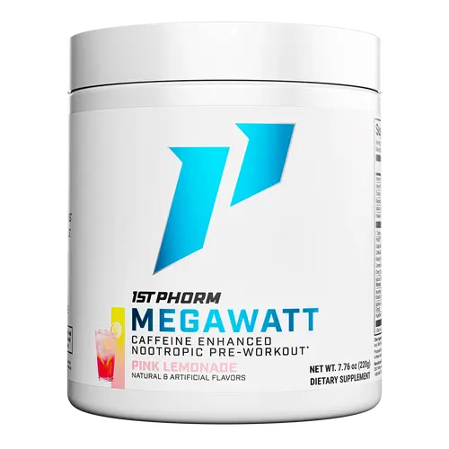 1st Phorm Megawatt Pre-Workout Supplement, Caffeine-Enhanced Nootropic Pre-Workout Formula, 40 Servings