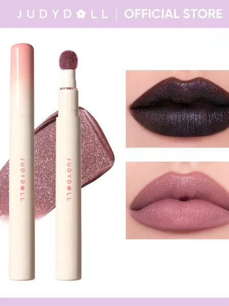 JUDYDOLL Cushion Lip Powder Cream, Cushion Matte Lock Lip Cream, Blur, Lipstick, Hydrating, Soft Velvet Matte Lip & Cheek, Smooth Lip Mud, Waterproof, Long-Lasting, Shimmer, Not Easy To Fade, Non-Stick Cup, Summervibes, Makeup, Cosmetic