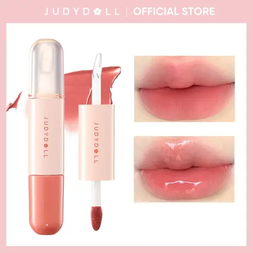 JUDYDOLL Hawthorn Candy Dual Lip Glaze, Blur, Duo Lip Gloss, Double-Ended Mirror & Matte, Waterproof, Long-Lasting, Moisturizing, Liquid Lipstick, Tinted Lipstick, Plumping Diverse Shades, Not Easy To Fade, Makeup, Cosmetic, Refresh Look, back to school