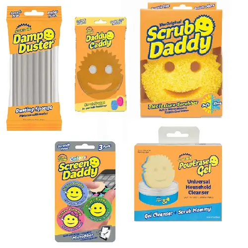 Scrub Daddy Roommate Rescue 5 Piece Dorm Cleaning Bundle Sponges Scrubbers Scrubber Pad
